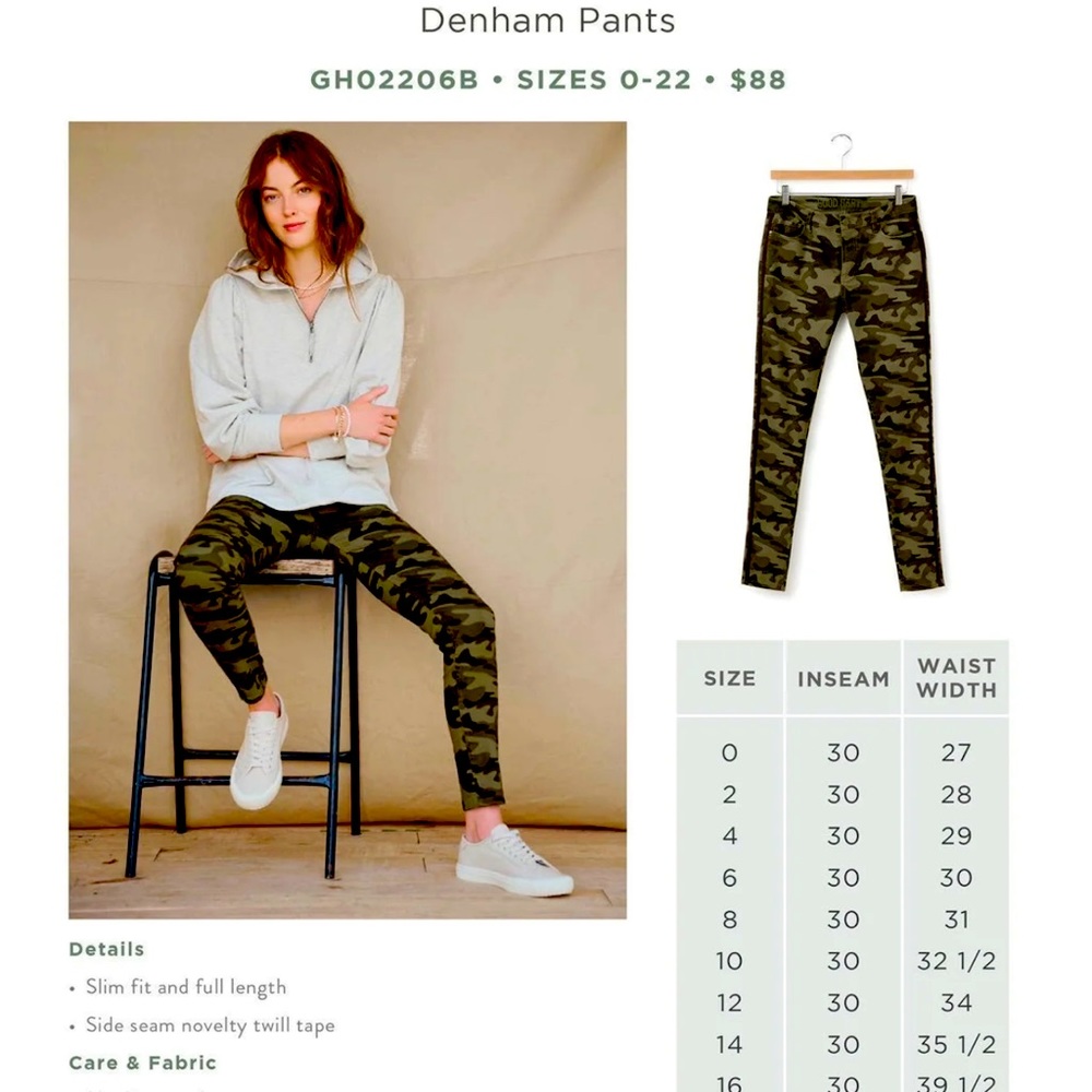 Matilda Jane Denham camo pants